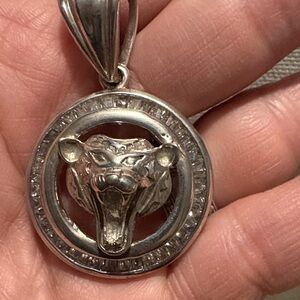 925 Silver Panther Pendant Necklace